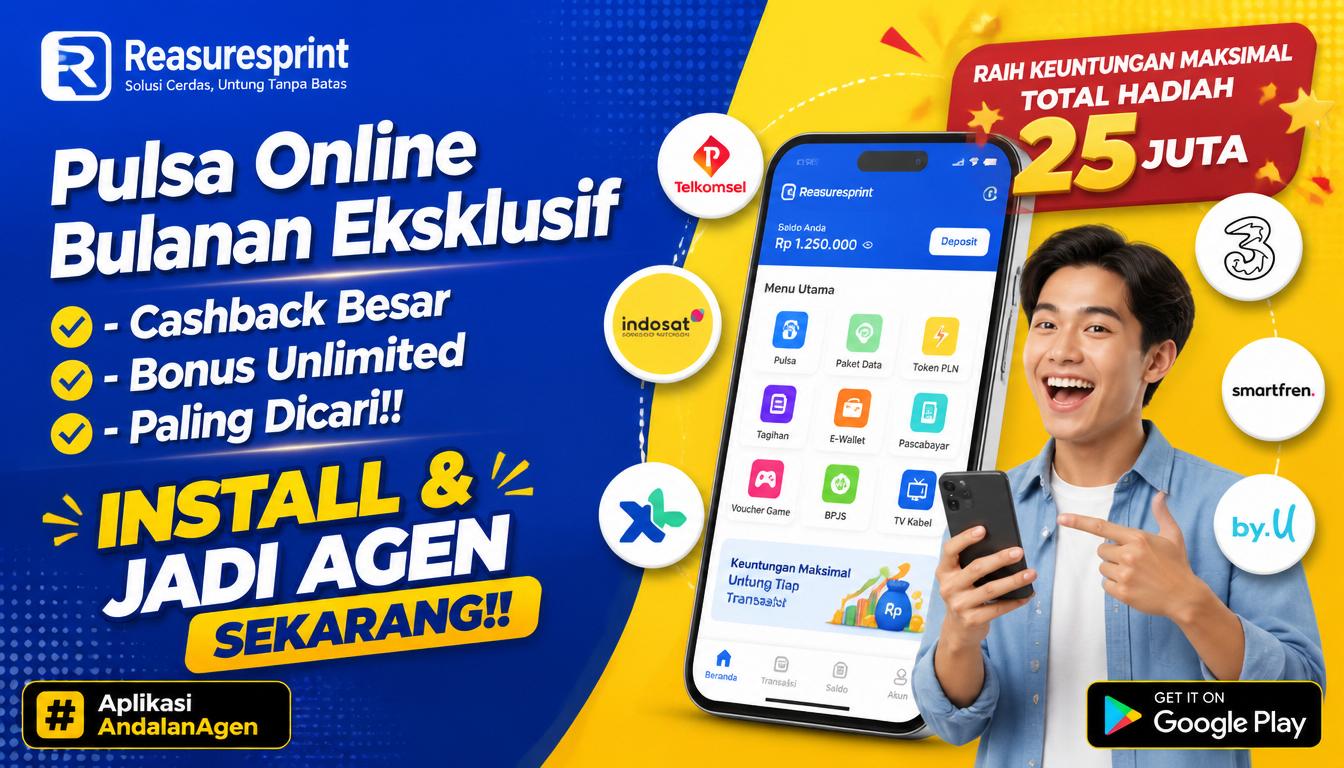 Pulsa Online Bulanan Eksklusif Cashback Besar Bonus Unlimited Paling Dicari