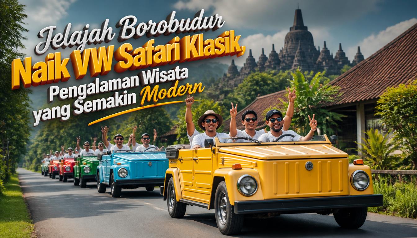 Jelajah Borobudur Naik VW Safari Klasik, Pengalaman Wisata yang Semakin Modern