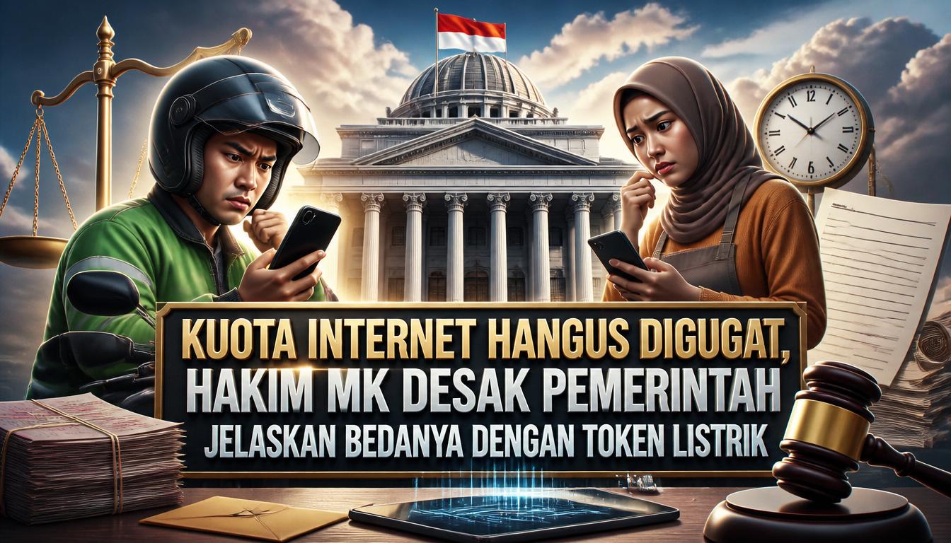 Kuota Internet Hangus Digugat, Hakim MK Desak Pemerintah Jelaskan Bedanya dengan Token Listrik