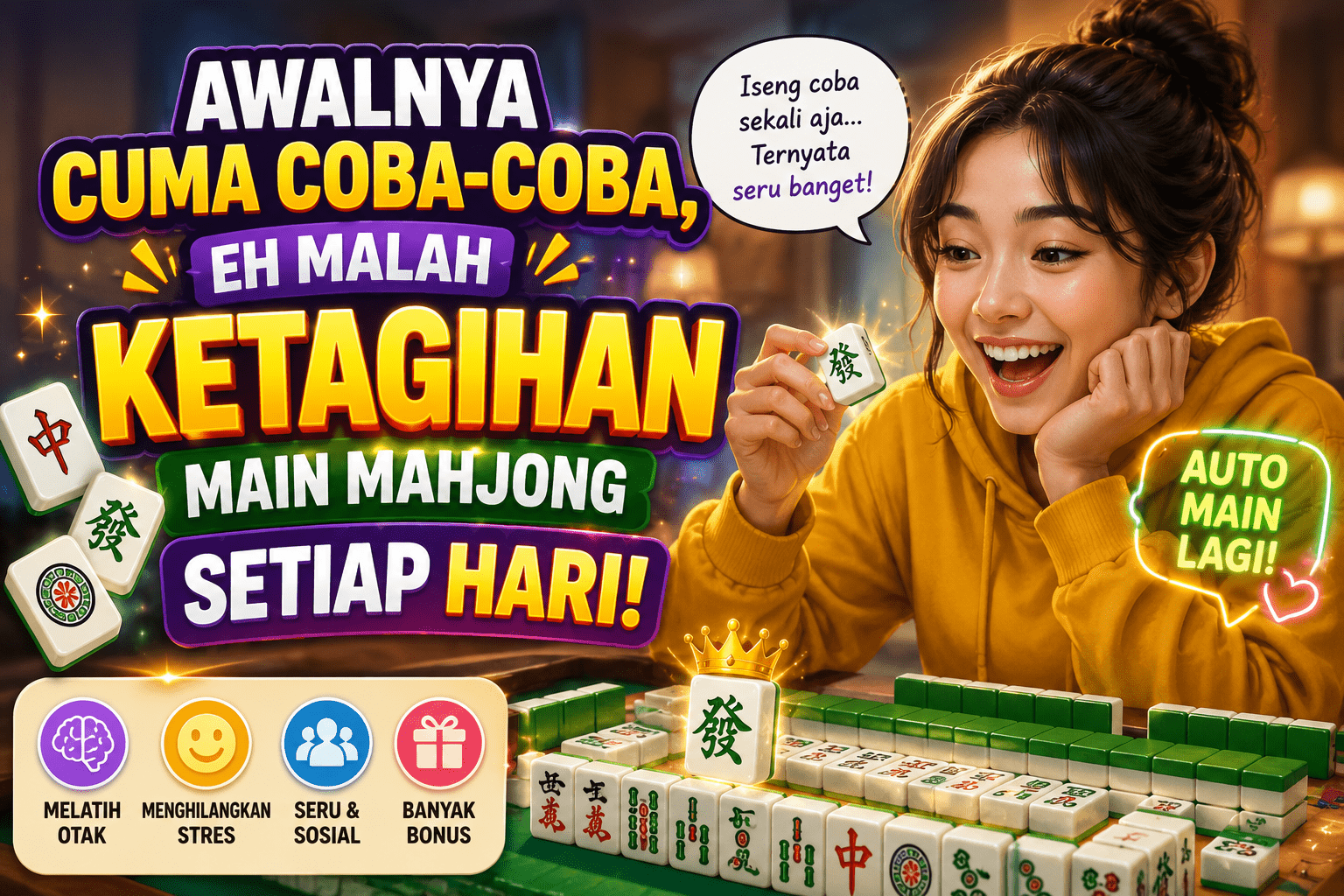 Awalnya Cuma Coba Coba, Eh Malah Ketagihan Main Mahjong Setiap Hari