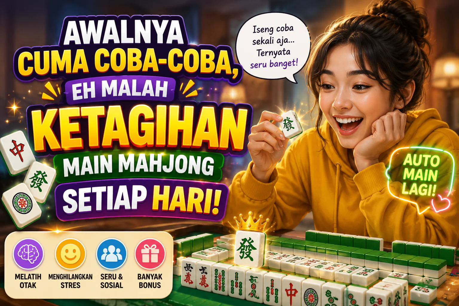 Awalnya Cuma Coba Coba, Eh Malah Ketagihan Main Mahjong Setiap Hari