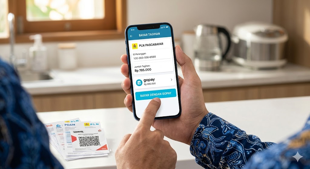 Cara Bayar Tagihan Online memakai GoPay