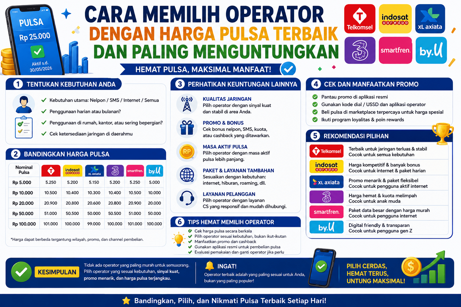 Cara Memilih Operator dengan Harga Pulsa