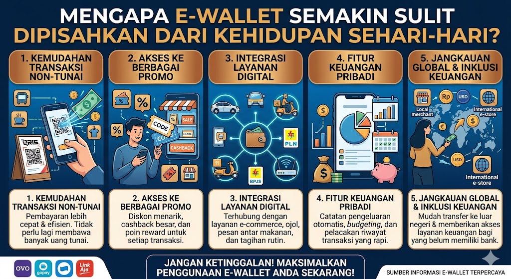 Mengapa E Wallet Semakin Sulit Dipisahkan dari Kehidupan Sehari Hari
