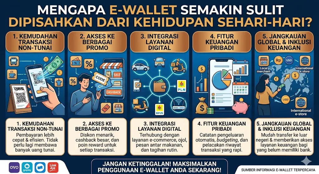 Mengapa E Wallet Semakin Sulit Dipisahkan dari Kehidupan Sehari Hari