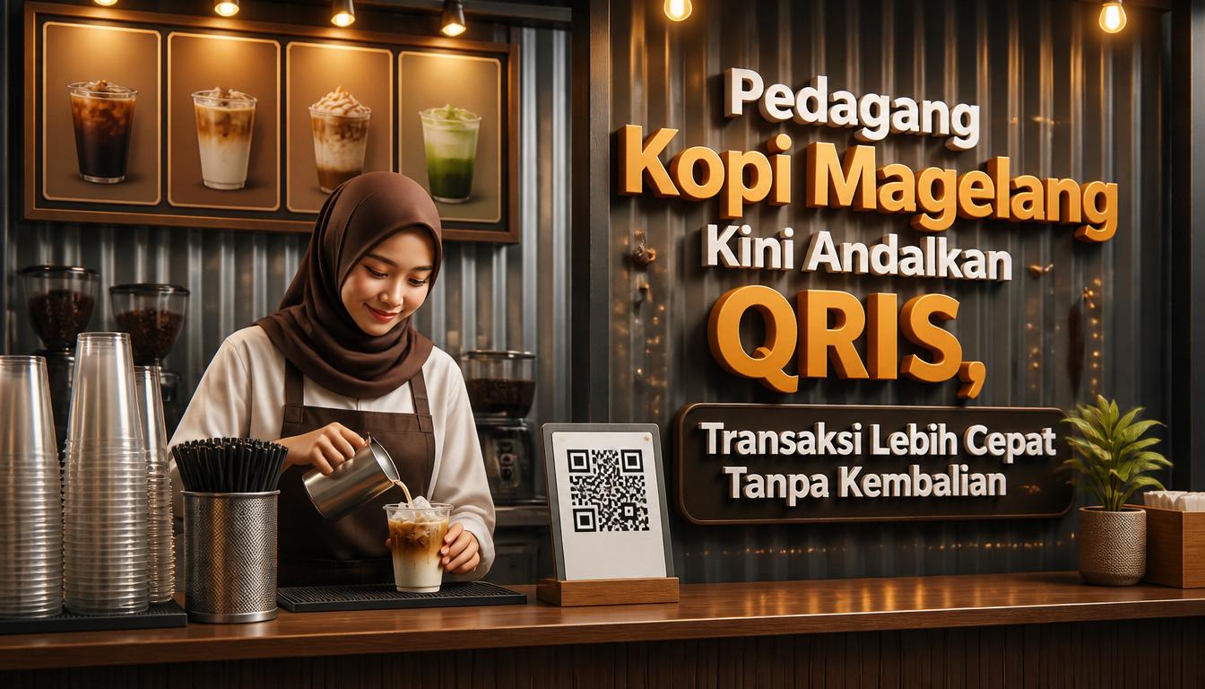 Pedagang Kopi Magelang Kini Andalkan QRIS, Transaksi Lebih Cepat Tanpa Kembalian